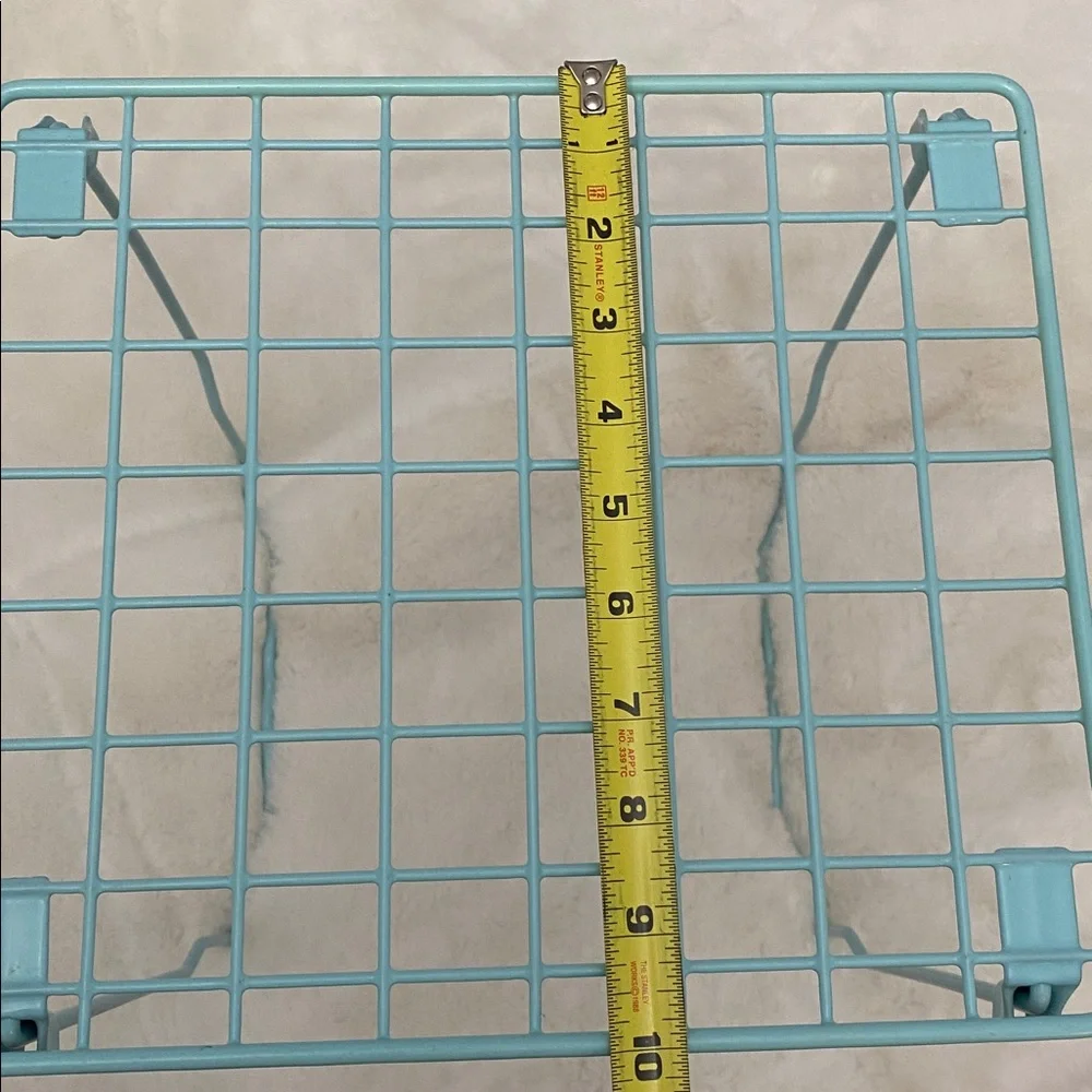 Aqua Metal Grid Locker Shelf. Folds Up For Storage